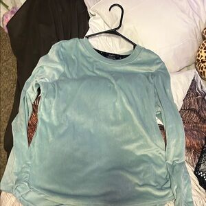 Women's Blue Long Sleeve Top